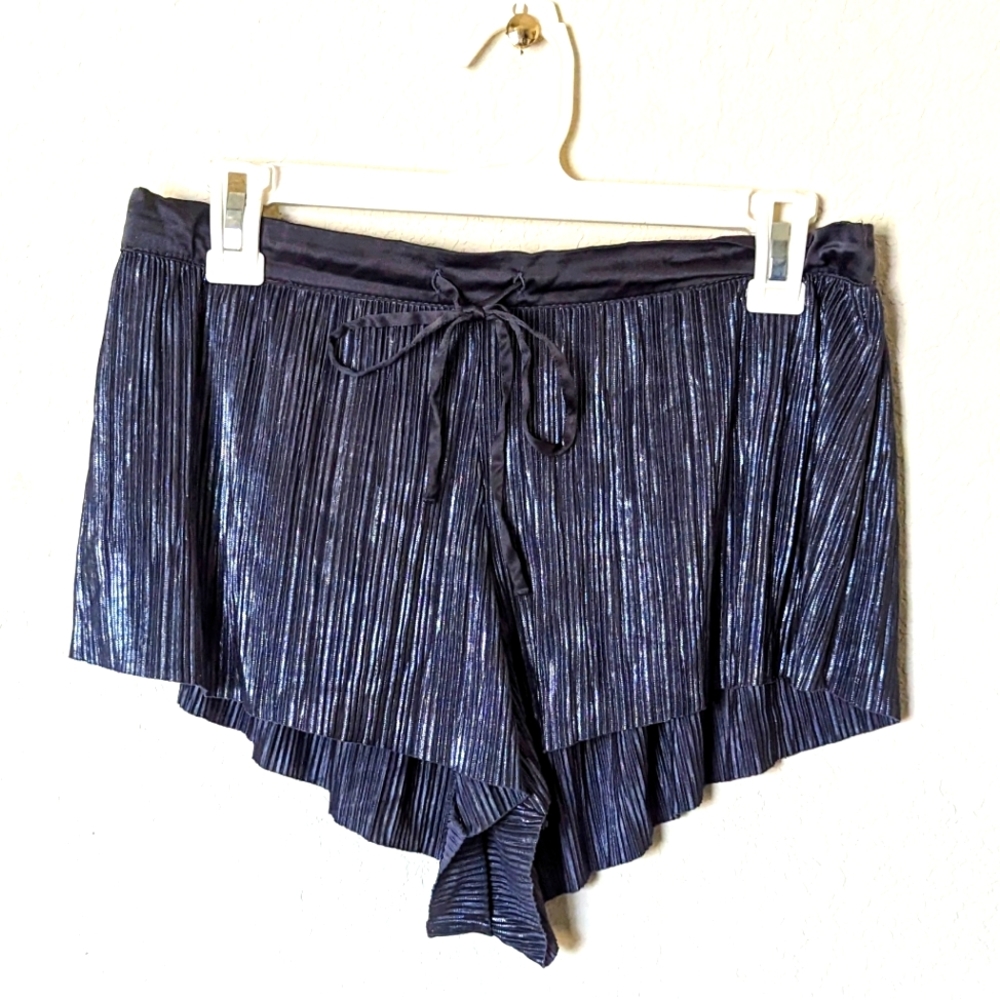 Victoria's Secret Metallic Crimped Pajama Shorts